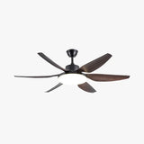 White Modern Minimalist Living Room Fan Light