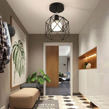 Geometric Metal Frame Black Modern Ceiling Light