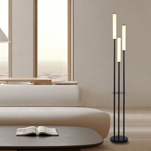 Three Slim Pole Floor Lamp