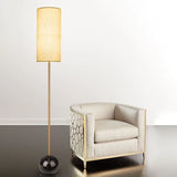 Cylindrical Fabric Modern Style Floor Lamp