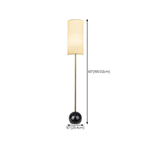 Cylindrical Fabric Modern Style Floor Lamp