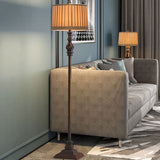 Pleated Shade Traditional Style Warm-Toned Floor Lamp