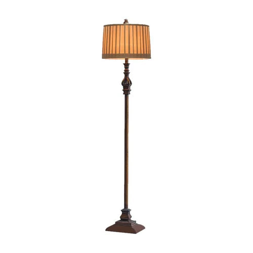Pleated Shade Traditional Style Warm-Toned Floor Lamp