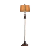 Pleated Shade Traditional Style Warm-Toned Floor Lamp