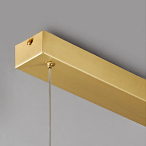 Gold Glass Linear Dining Room Pendant Light