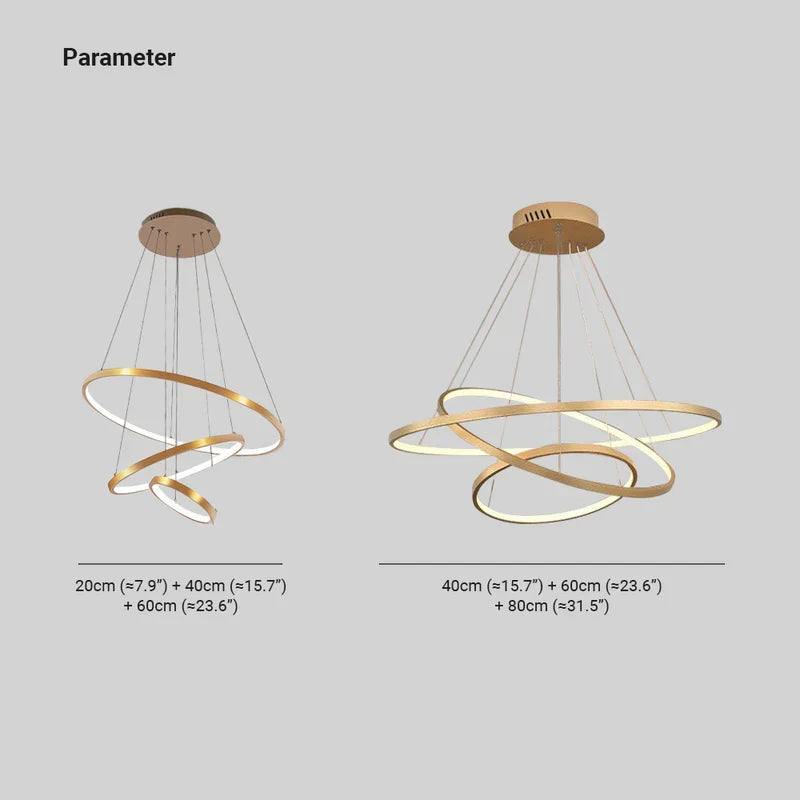 Multi-Layer Ring Design Modern LED Pendant Light