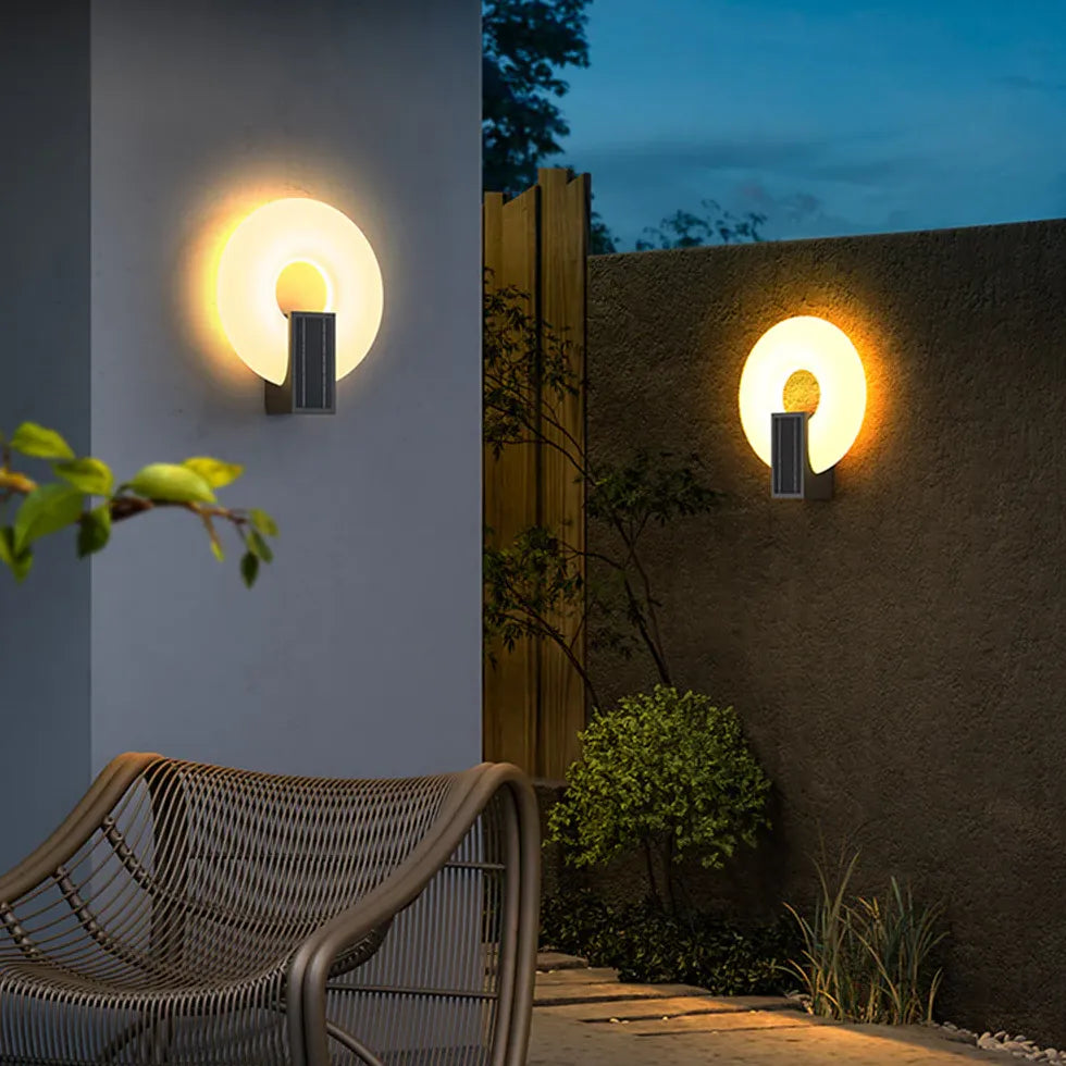 Bagel Ring Solar Outdoor Wall Lights