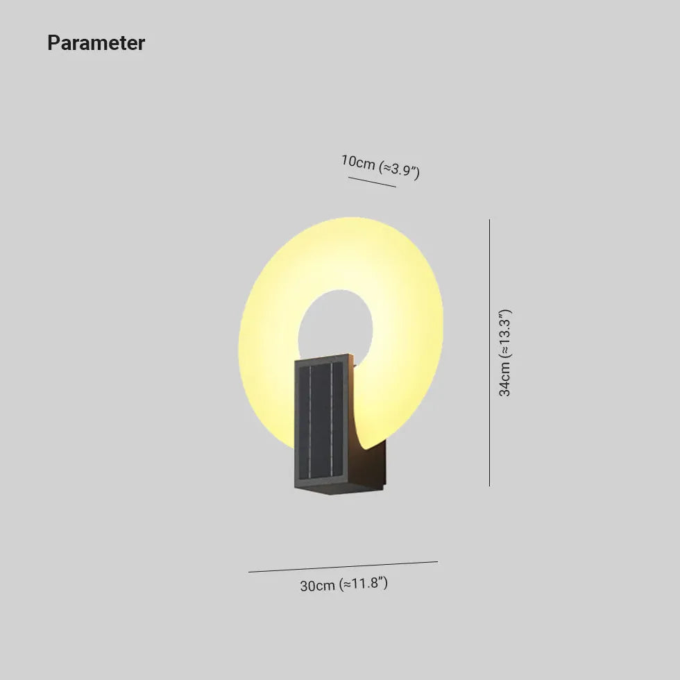 Bagel Ring Solar Outdoor Wall Lights