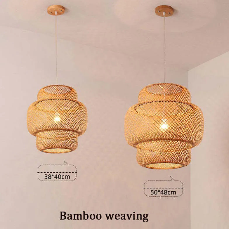 Bamboo Nordic Bedroom Pendant Light