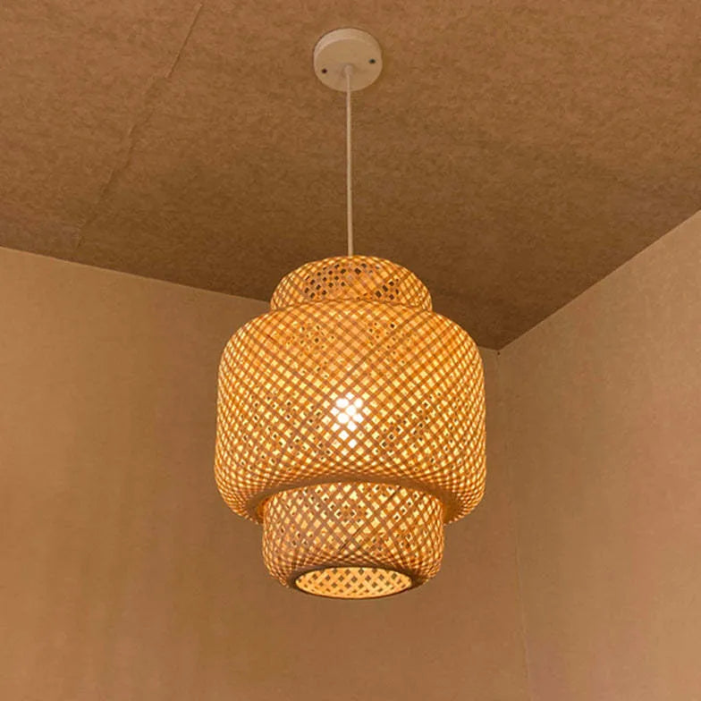 Bamboo Nordic Bedroom Pendant Light