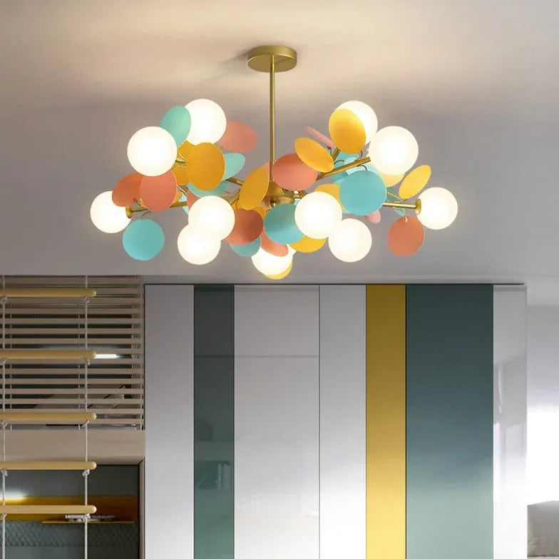 Colorful Flower Design Modern Chandelier