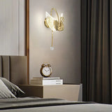 Swan Modern Gold Plug in Wall Lights