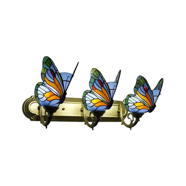 Tiffany Wall Sconce Butterfly Glass