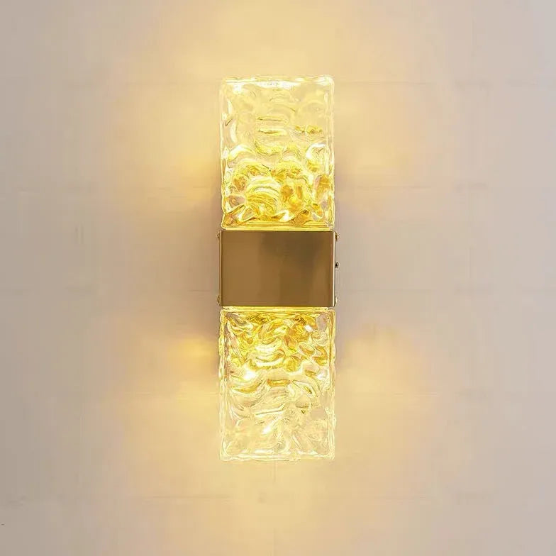 Modern gold pattern glass Wall Lights