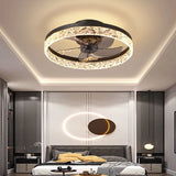 Black Round Ceiling Fan Pendant Light