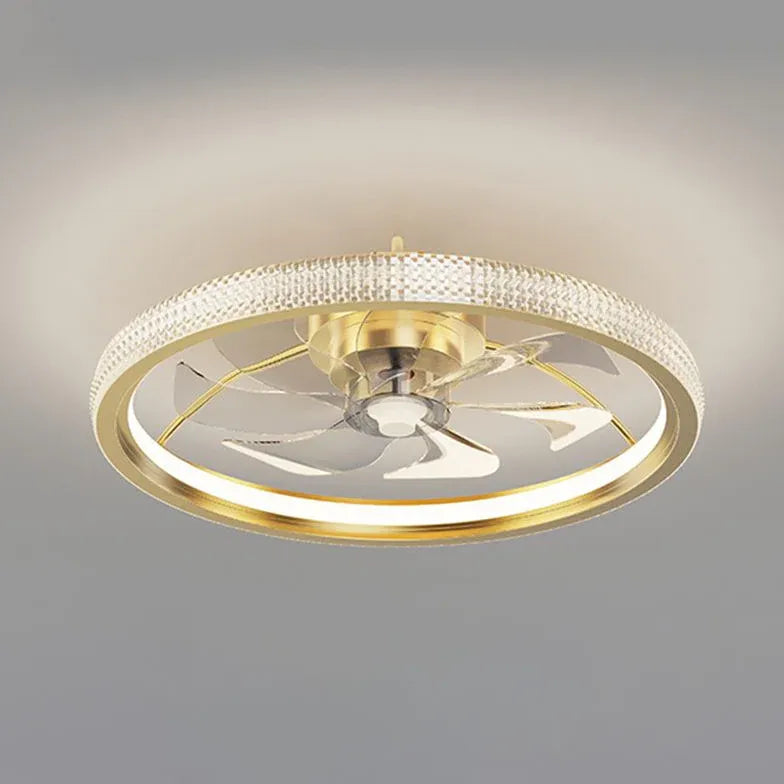 Gold Ceiling Fan for Bedroom Pendant Light