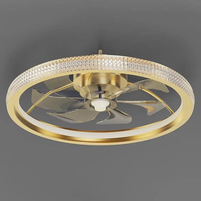 Gold Ceiling Fan for Bedroom Pendant Light