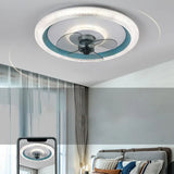 Blue Ceiling Fan for Bedroom Pendant Light