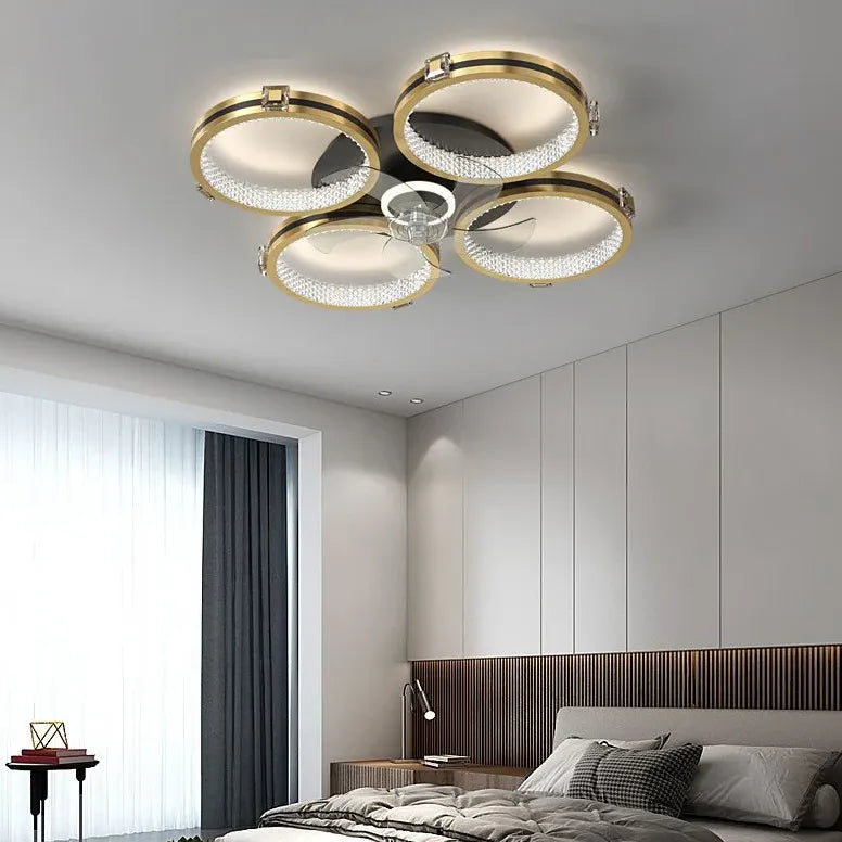 Four Ring Ceiling Fan with Light