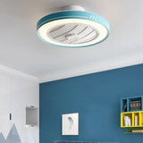 Ring-Shaped Minimalist Bedroom Ceiling Fan Light