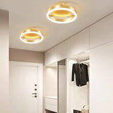 Golden Circular LED Hallway Ceiling Light