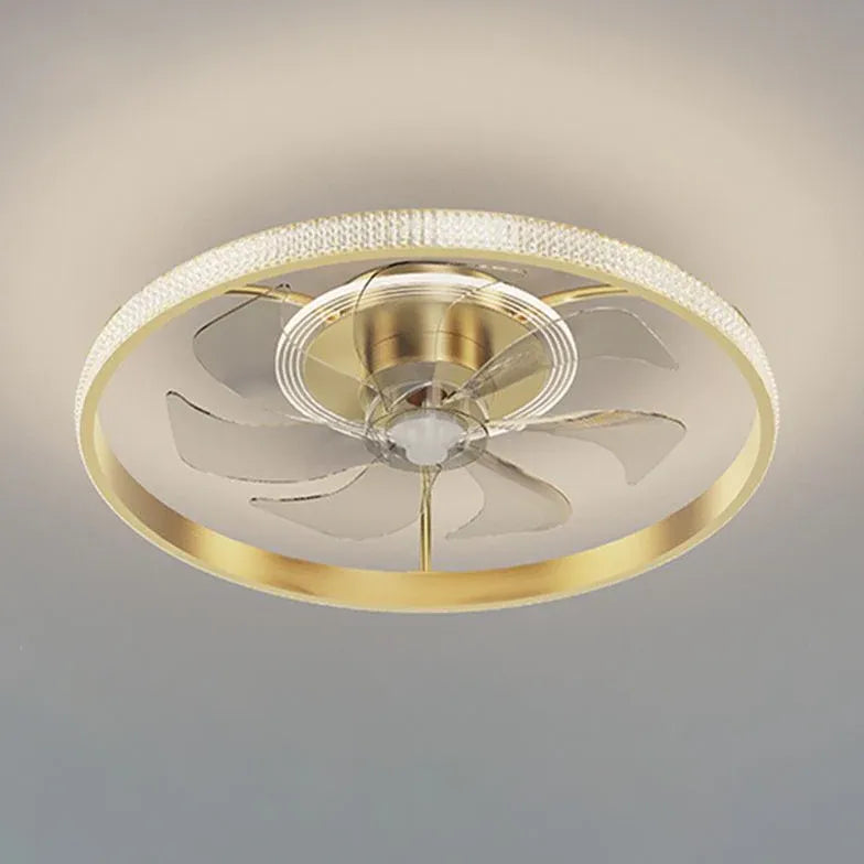 Floral Decor Bedroom Ceiling Fan Light