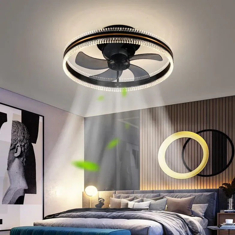 Two-Tone Ring Ceiling Fan with Light