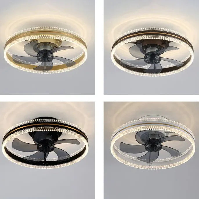 Two-Tone Ring Ceiling Fan with Light