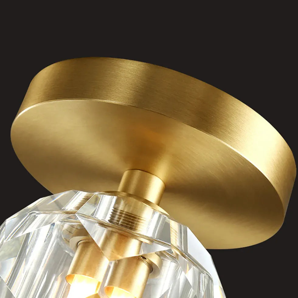 Gold LED Recessed Hallway Ceiling Light