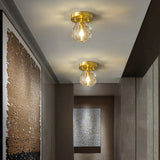 Gold LED Recessed Hallway Ceiling Light