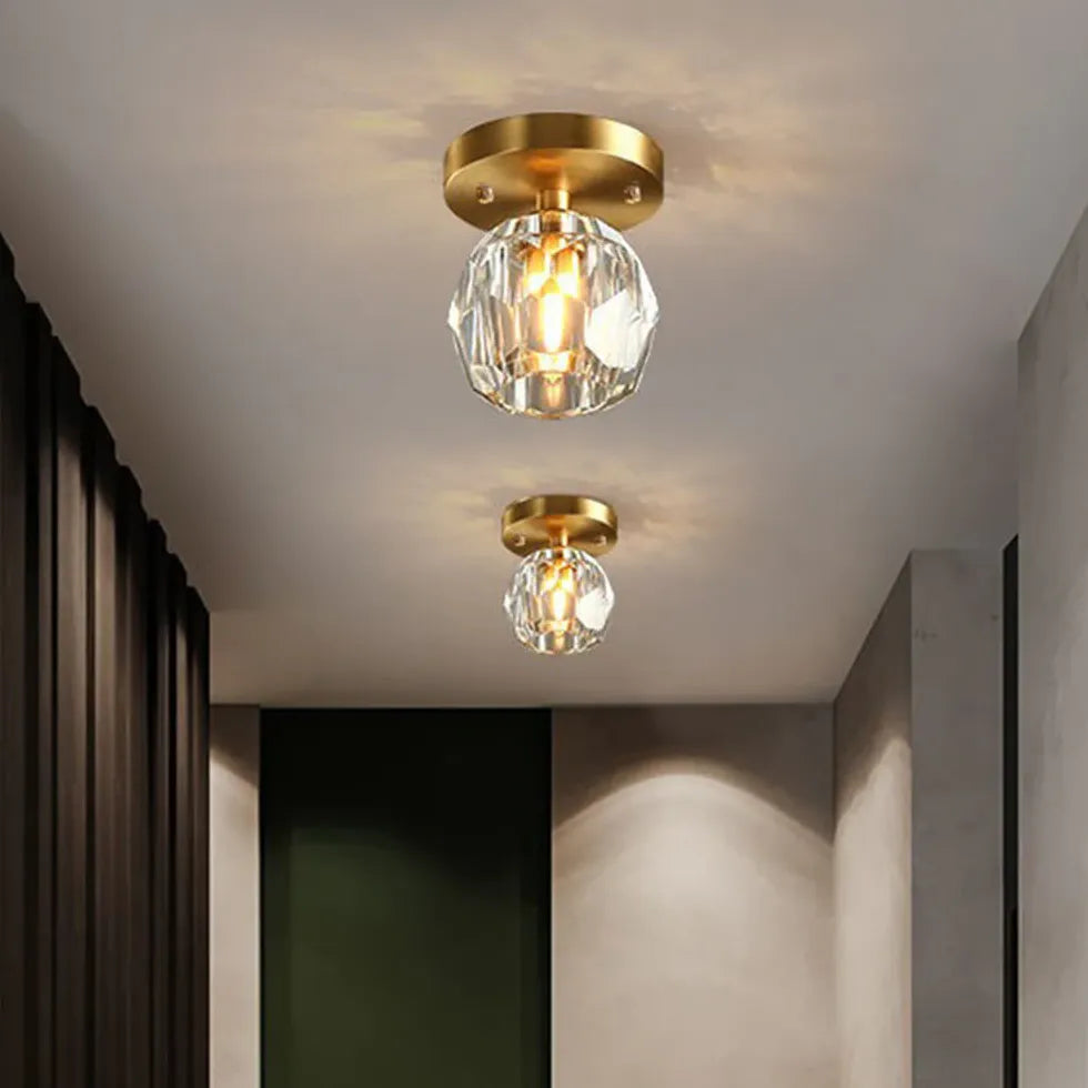 Gold LED Recessed Hallway Ceiling Light