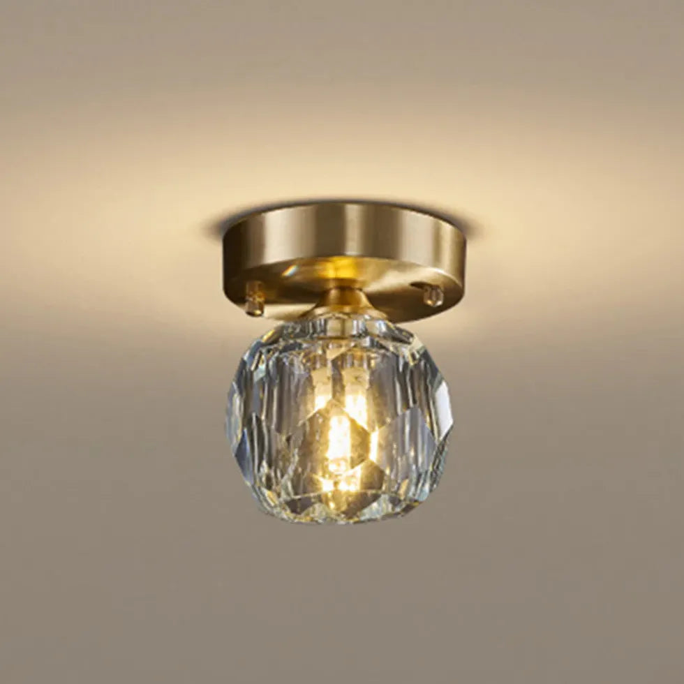 Gold LED Recessed Hallway Ceiling Light