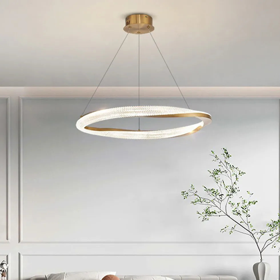 Crossed Ring Minimalist Modern Pendant Light