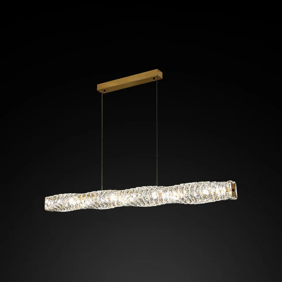 Crystal Linear Kitchen Pendant Light