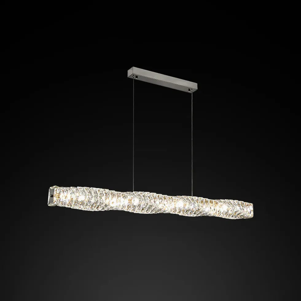 Crystal Linear Kitchen Pendant Light