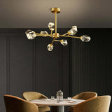 Cut Crystal Gold Modern Chandelier