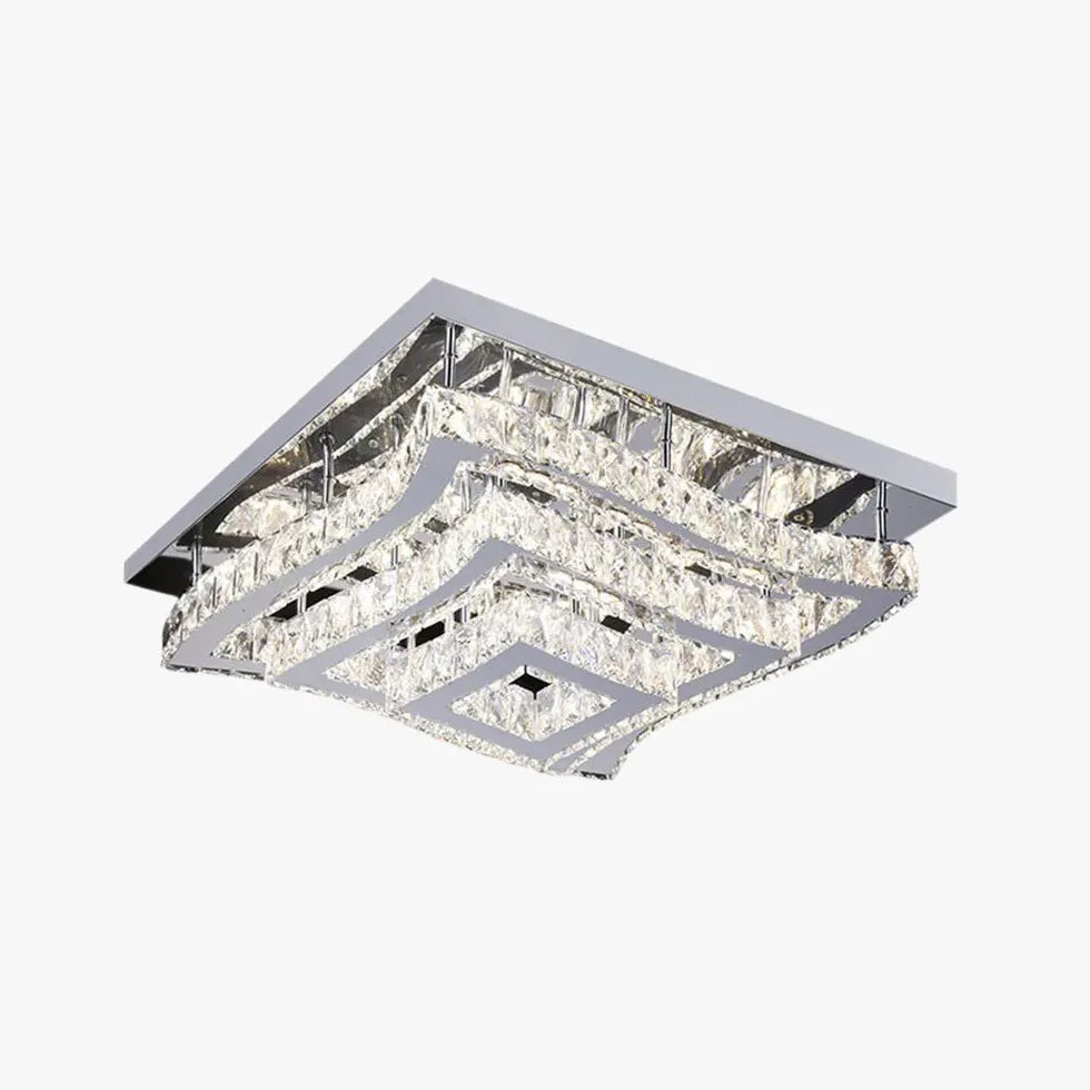 Square Crystal Multi-Layer Luxury Ceiling Light