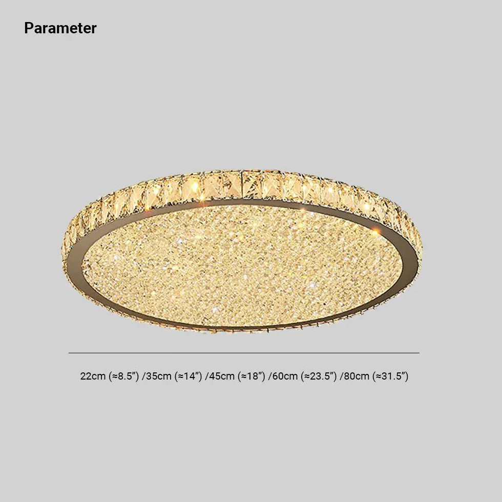 Disc Crystal Modern Luxury Ceiling Light