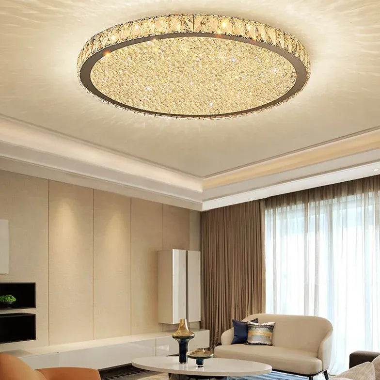 Disc Crystal Modern Luxury Ceiling Light