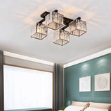 Multi-Head Cube Glass Modern Ceiling Light