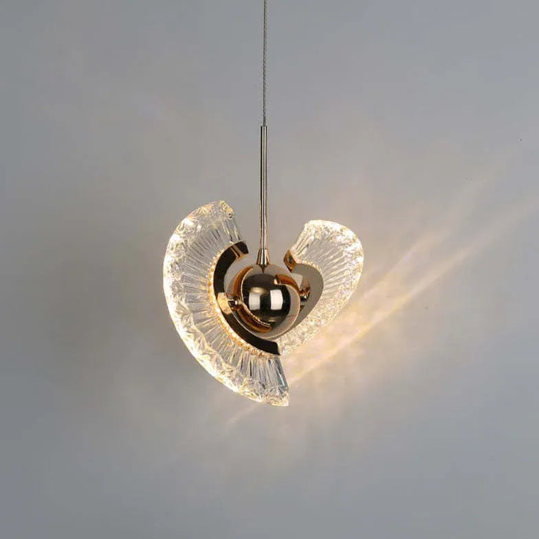 Angel Wings Shaped Crystal Pendant Light