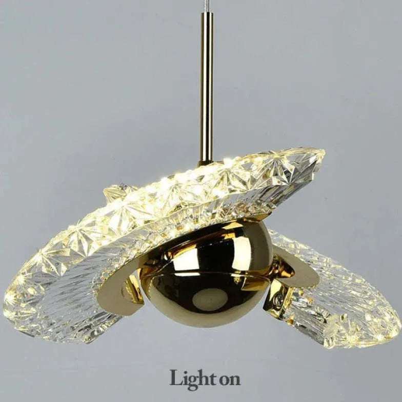 Angel Wings Shaped Crystal Pendant Light