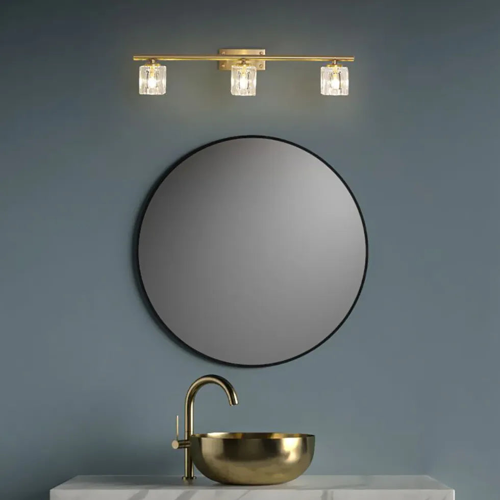 Gold Crystal Multi Arm Bathroom Wall Lights