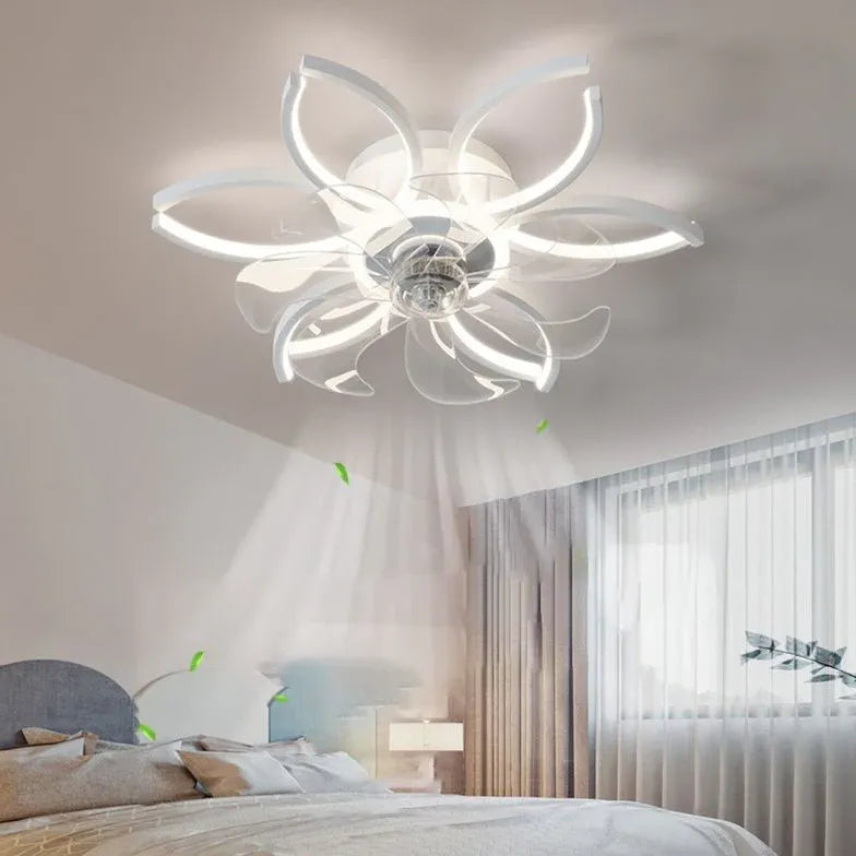 Half-Ring Adjustable Ceiling Fan with Light