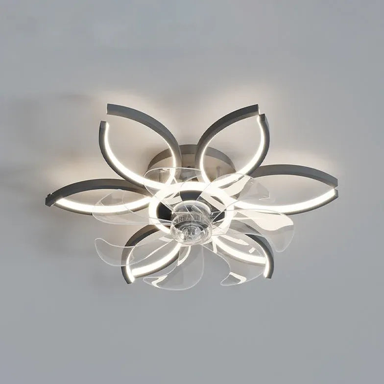 Half-Ring Adjustable Ceiling Fan with Light