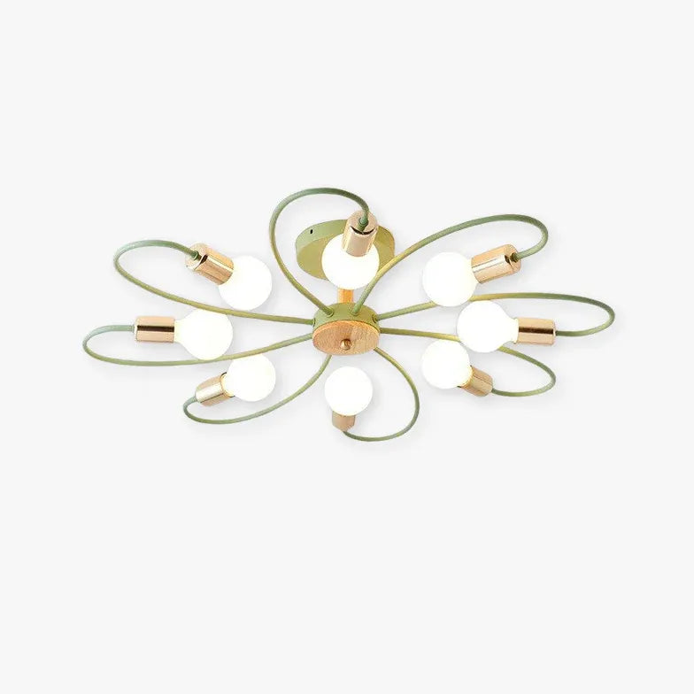 Multi-head Metal Bedroom Ceiling Light