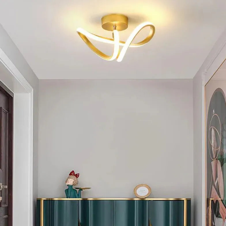 Irregular Two-Tone Ring Modern Ceiling Light