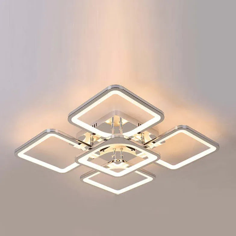 Multi-Square Frame Modern Pendant Light