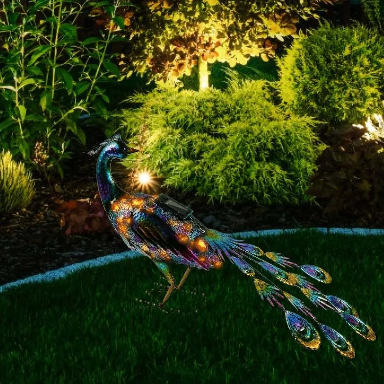 Peacock Lawn Light Art Solar Garden Light