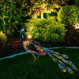 Peacock Lawn Light Art Solar Garden Light